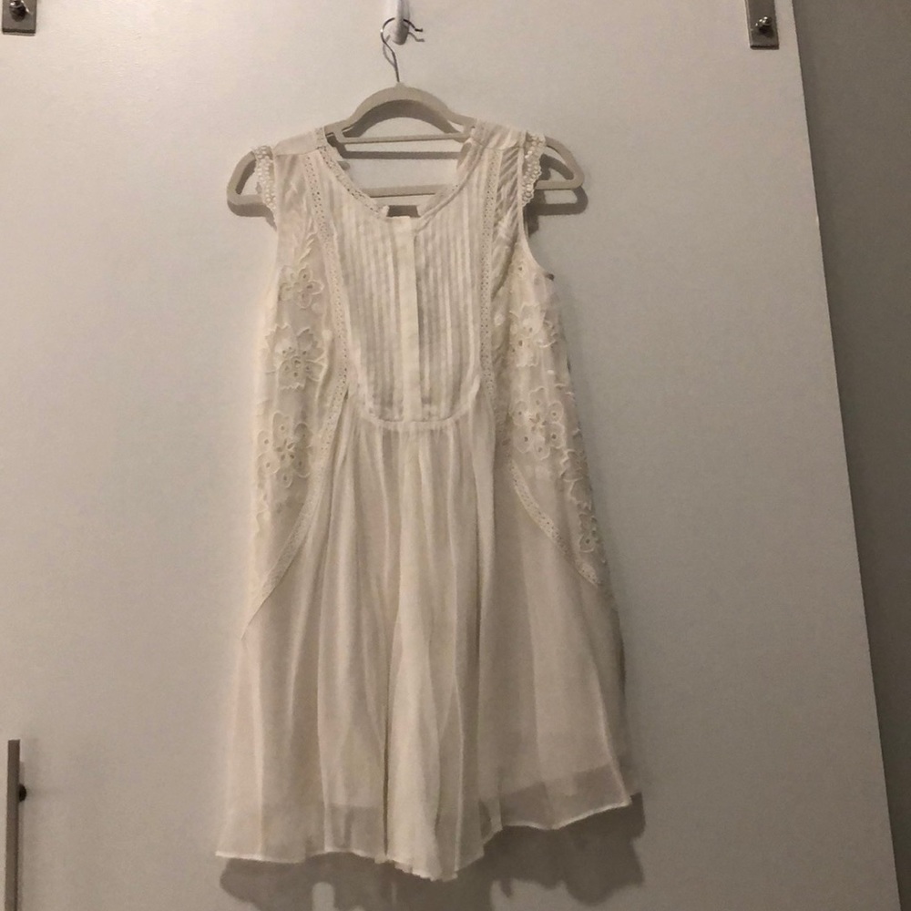 Anthropologie white dress